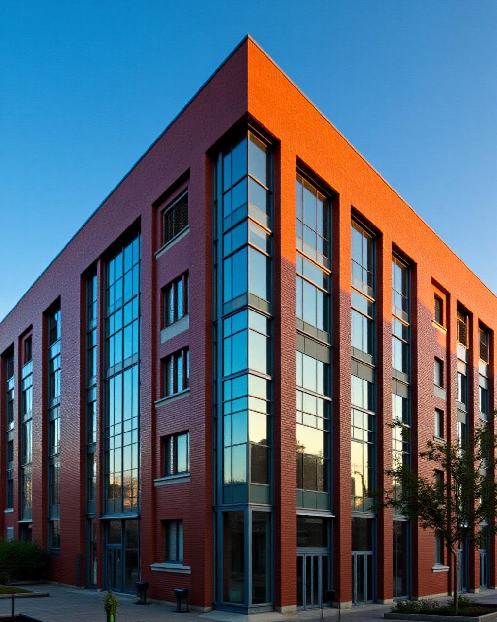 Modern tech office facade in New York representing GeodeTech headquarters